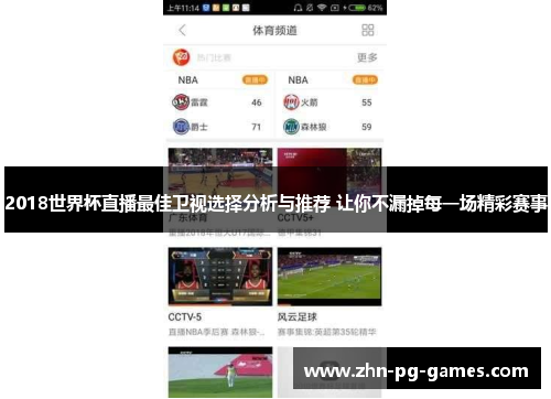 2018世界杯直播最佳卫视选择分析与推荐 让你不漏掉每一场精彩赛事