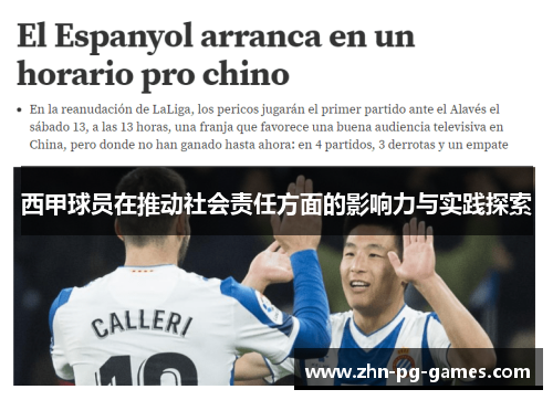 西甲球员在推动社会责任方面的影响力与实践探索