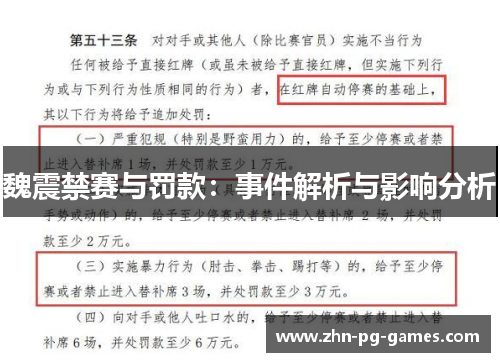魏震禁赛与罚款:事件解析与影响分析 魏震禁赛与罚款:事件解析与影响分析